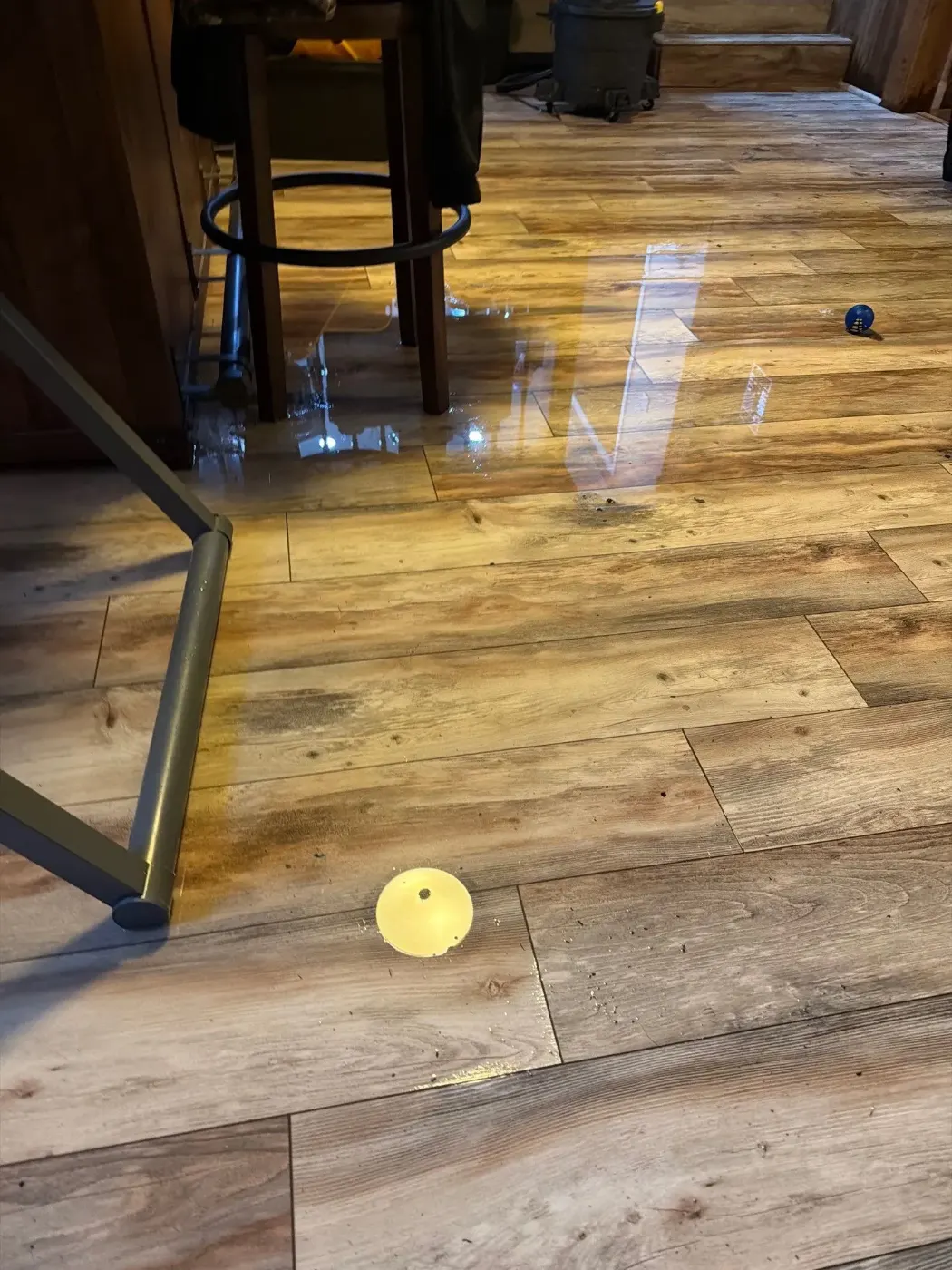 Air movers and dehumidifiers running in Stones Crossing Indiana home dry-out